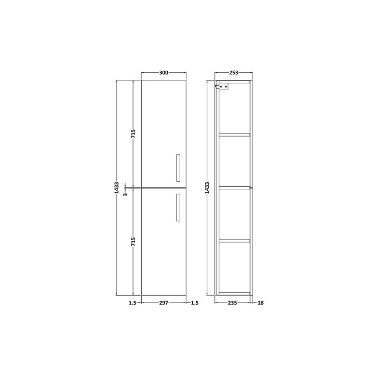 Nuie Wall Tall Bathroom & Reviews Wayfair.co.uk